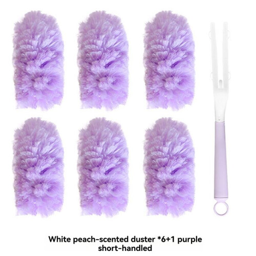 White Peach Scent Electrostatic Duster Electrostatic Adsorption Multi-Function Dust Duster Household Cleaning B 1