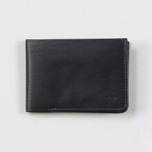 Bellroy Slim Wallet Low Down Black Leather Australian and US dollars