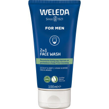 Weleda 2-in1 Face Wash for Men, Face & Beard, Mens Gentle Deep Pore Cleansing, Balance Oily Skin, Natural, Organic, Vegan, 100ml