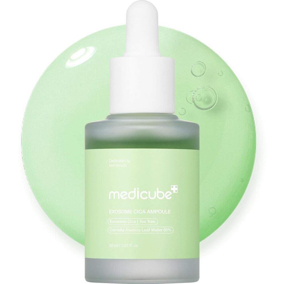 Medicube Exosome Cica Tea Tree Ampoule For Sensitive Skin With Centella Asiatica - Helps Reduce Redness And Breakouts | Low-Irrita