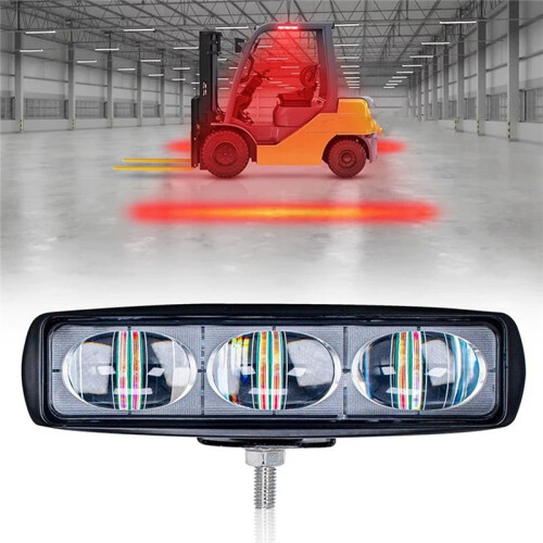 30W Forklift Trailer LED Safety Warning Lights Area Safety Reversing Red Light Width Light One Word  for Forklift 2