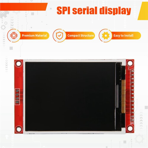 Painel de Toque LCD TFT SPI 240x320 de 2,8 Polegadas com Módulo de Porta Serial PBC ST7789V, Display Serial SPI de 2,8 Polegadas A 2