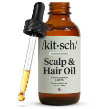 Kitsch Rosemary Oil for Hair Growth Pre-Wash Hair Oil with Castor, Biotin, Jojoba Hair Care, Adds Shine, Strengthens Roots, Scalp Treatment |