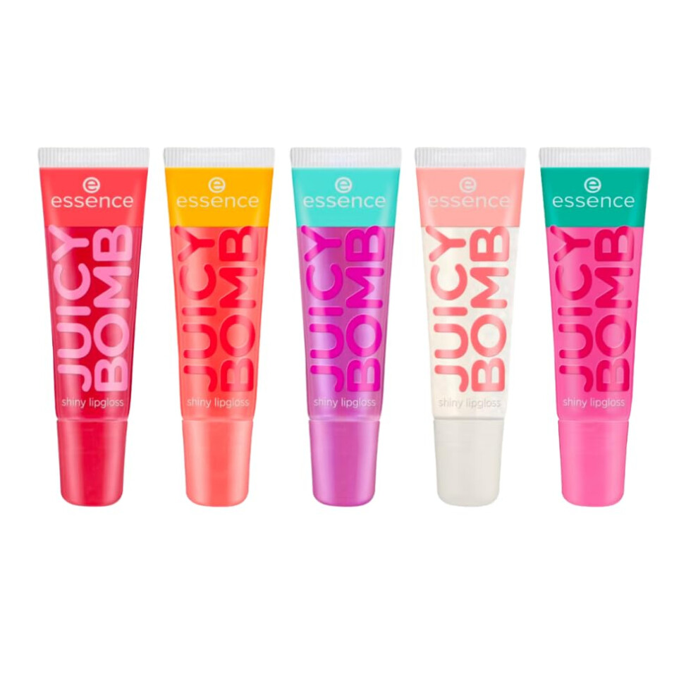 Essence - Set Of 5 Shiny Lipgloss Juicy Bomb Lip Gloss - 101/102/103/104/105