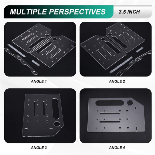3.5 Inch Desktop Hard Disk Rack Transparent Acrylic Mechanical Hard Disk Cage External Hard Disk Storage Box 3 Layer 2