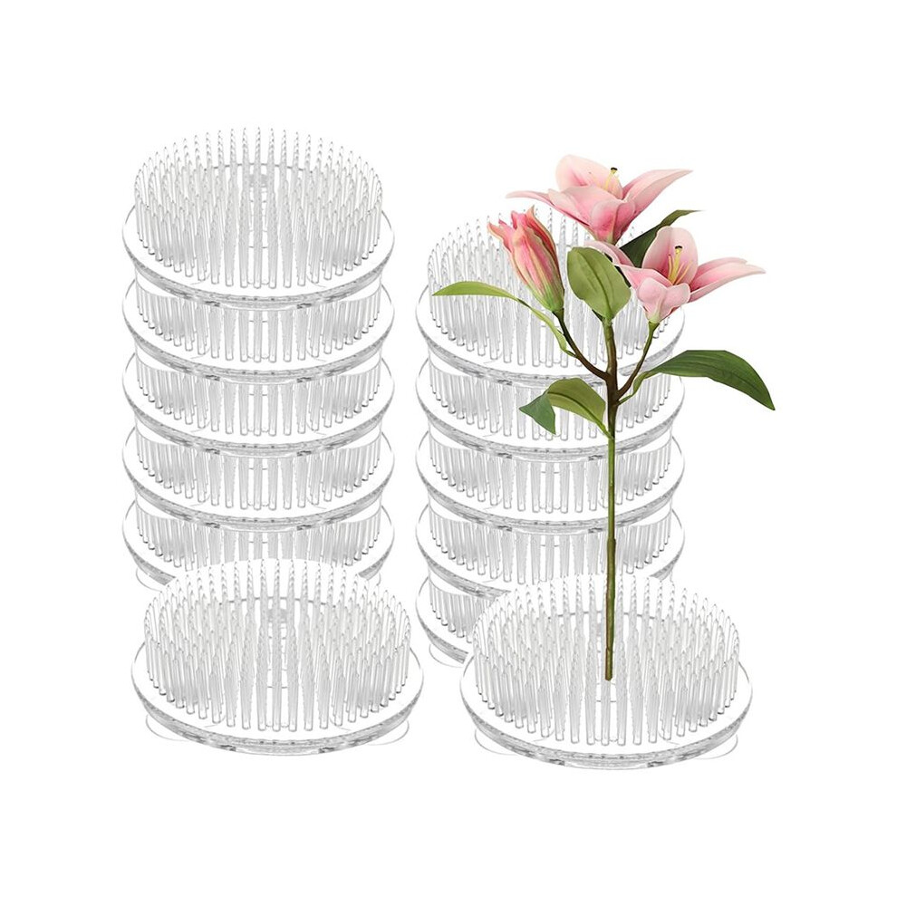 12Pcs Flower Frogs For Arrangements Vase Plastic Pin Frog Vase Clear Flower Frog 2.76 Inch Flower Pins Floral Frog 4712108130744