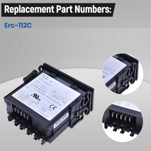 Erc112C Temperature Controller Kit, Electronic Refrigeration Controller with Sensor Compatible with 080G3491 1