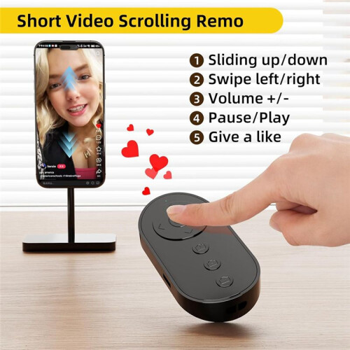 Camera Remote Shutter with Zoom and Front/Rear Camera ,Video Remote Control Selfie Stick Camera Control 1