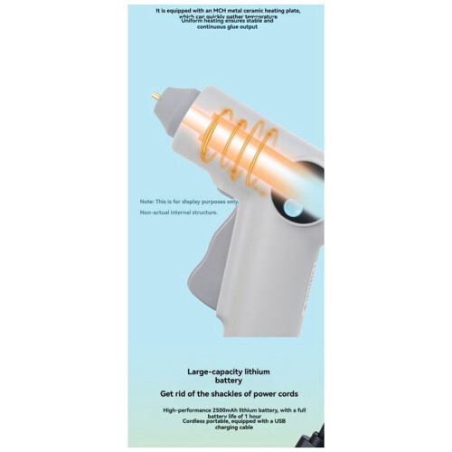 Cordless Hot Glue Gun with LED Light Lithium Battery Temperature Display DIY Household  Tools 1
