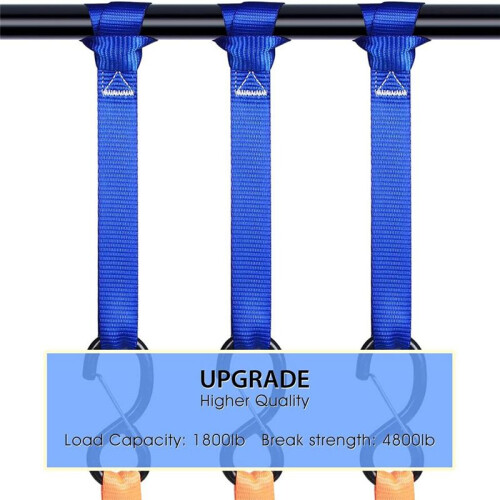 Soft Loop Tie Down Straps (8 Pack) 1800Lbs Load Capacity, 4800Lbs Breaking Strength Heavy Duty Tie Down Loops 1