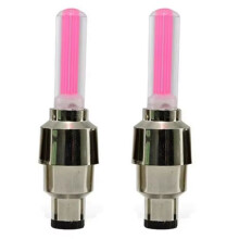 2PCS Neon Bike Spoke Lights Bicycle LED Light Tire Valve Cap Flashlight Wheel Spoke Bicycle Accessories D