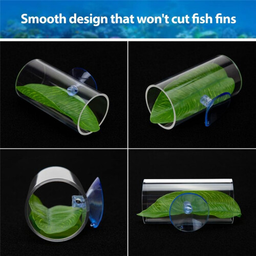 2 Pack Betta Fish Acrylic Tube Tunnel,BettaFish Leaf Pad Simulating the Natural  for Betta Spawning Grounds 2