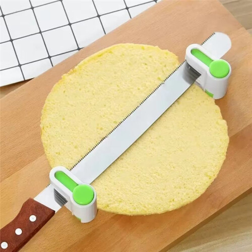 2pcs/Set Cake Slicer Bread Divider Layering Aid Serrated Knife Divider Toast Slice Baking Tool B 1