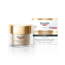 Eucerin Hyaluron-Filler + Elasticity Night 50ml, Anti-Ageing Night Cream for Mature Skin, Deeply-Penetrating Moisturiser with Hyal