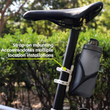 Adaptateur de Porte-Bidon de Vélo en Silicone, Base de Conversion Sans Trou, Accessoires de Cyclisme, Blanc.