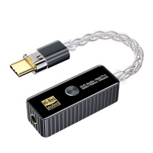 Audio Adapter Portable Dual Chip CS43198+CT7601 USB HIFI 3.5mm Headphone Amplifier Lossless Converter Cable Black Gray