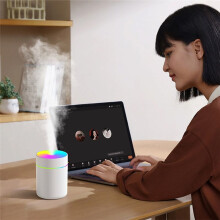 180ML Air Humidifier Aroma Diffuser Essential Oil Purifier Aromatherapy Mist Maker Lights Humidifier Black