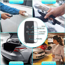 Car Remote Key Shell Keyless Entry Fob Housing 5 Button Remote Key Cover for