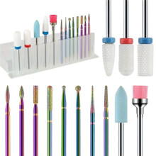 New 13Pcs Professional Ceramic Nail Drill Bit Set Electric Manicure Nail File Bit for Acrylic Gel Nails and Cuticles