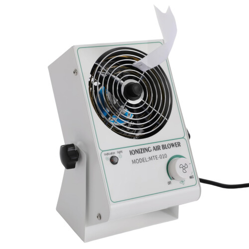 Ionizing Air Blower for Electronics with Fast Static Neutralization and Adjustable Airflow 110V