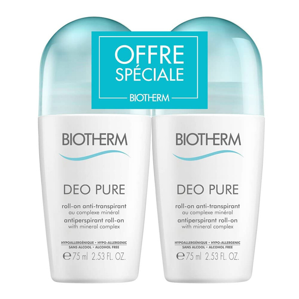 Biotherm Deo Pure Antiperspirant Roll-On 2 X 75Ml
