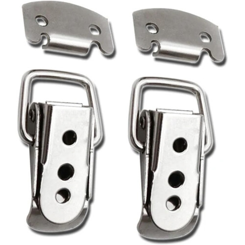 Stainless Steel Latch Lock for Tool Boxes and Cabinets with Secure Spring Buckle  Silver 2