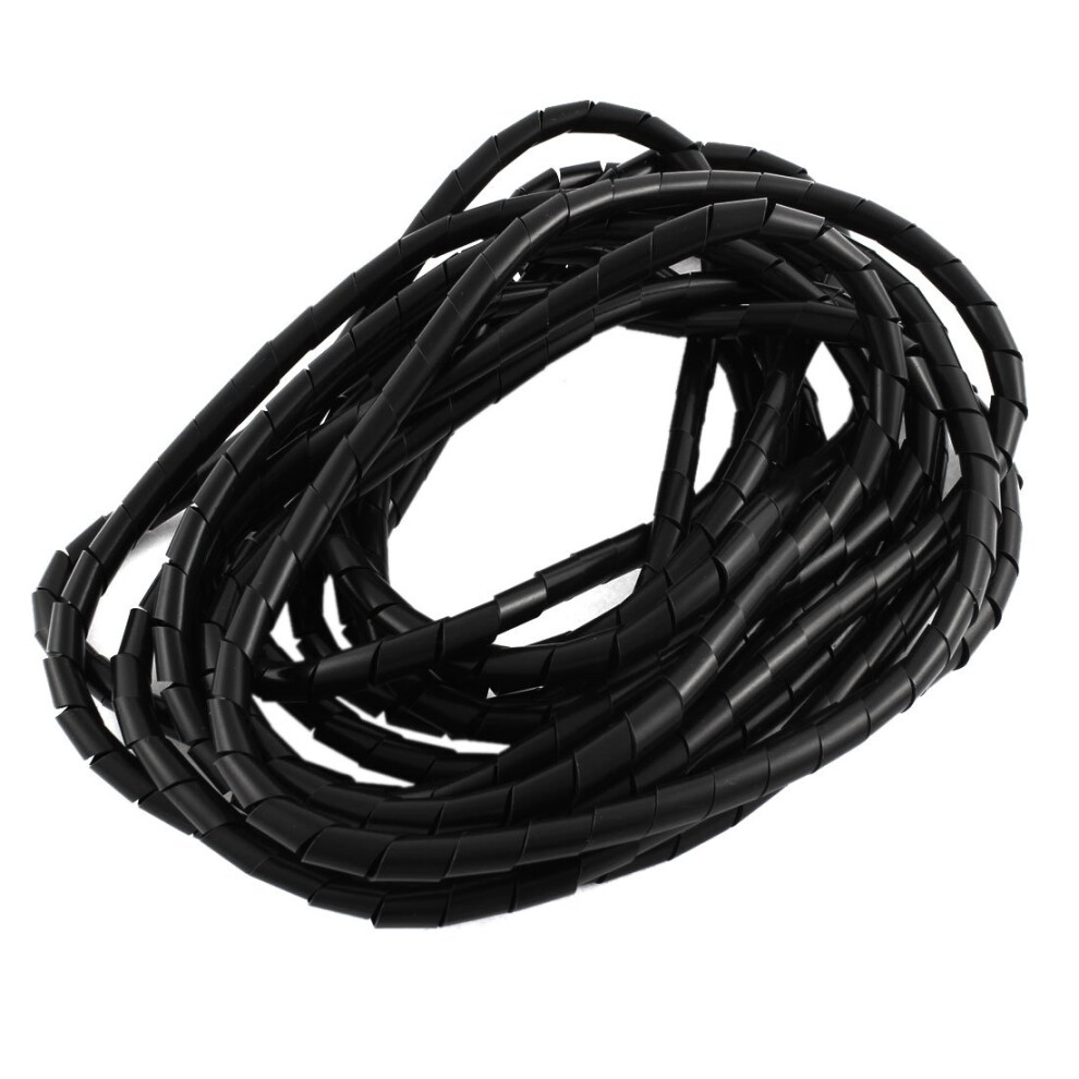 Cable Management Sleeve 10Mm Polyethylene Spiral Cable Wrap For Flexible Wire Routing 7M Black 9169991247328