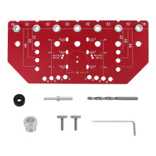 Cabinet Hardware Jig with Adjustable Edge Offsets for Precision Hinge Placement and Handles