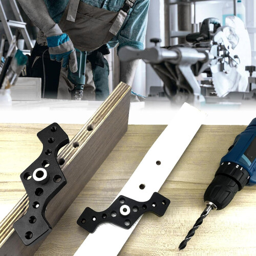 Woodworking Dowel Jig Kit, Self Centering, Precision Vertical Drilling with Drill Bits and Accessories 2
