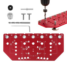 Adjustable Cabinet Hardware Jig with Precise Hinge Alignment for Woodworking and Home Improvement