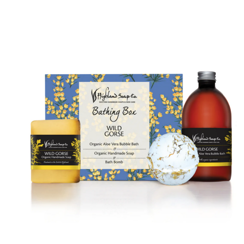 Highland Soap Co Scottish Wild Gorse Organic Bathing Box Sets