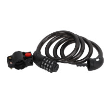 Soluzione di sicurezza per biciclette, lucchetto con cavo in acciaio intrecciato resistente e combinazione reimpostabile, lucchetto antifurto