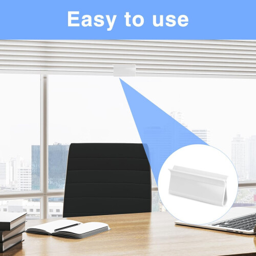 White Roller Shade Pulls 2 Pack, Ergonomic Grip Window Blind Handles for Smooth Shade Control 2