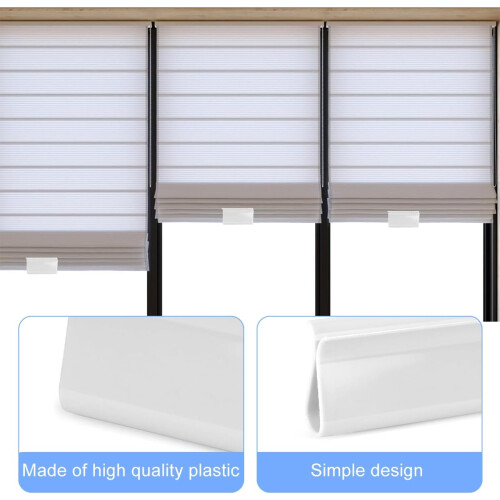 White Roller Shade Pulls 2 Pack, Ergonomic Grip Window Blind Handles for Smooth Shade Control 1