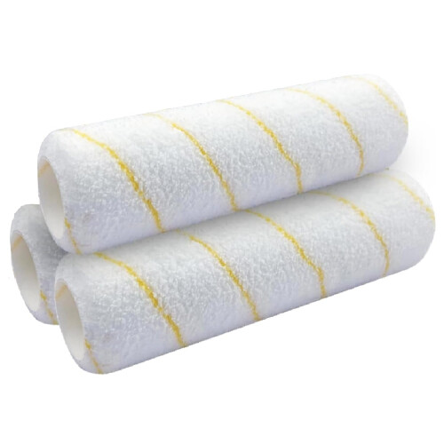 9 Inch Microfiber Paint Roller Covers 3 Pack 1/2 Inch Nap for Walls and Ceilings Efficient Coverage