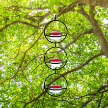 Hummingbird Feeder Outdoor Hanging 3 Pack Circular Style 150ml Capacity