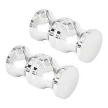 2PCS Chrome DoubleSided Shower Door Handles, Aluminium Alloy Glass Door Pull Knobs for 618mm