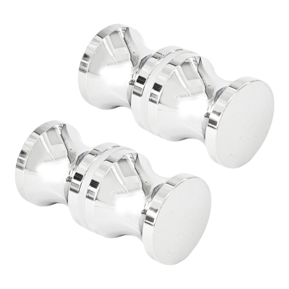 2Pcs Chrome Doublesided Shower Door Handles, Aluminium Alloy Glass Door Pull Knobs For 618Mm 9169991248462