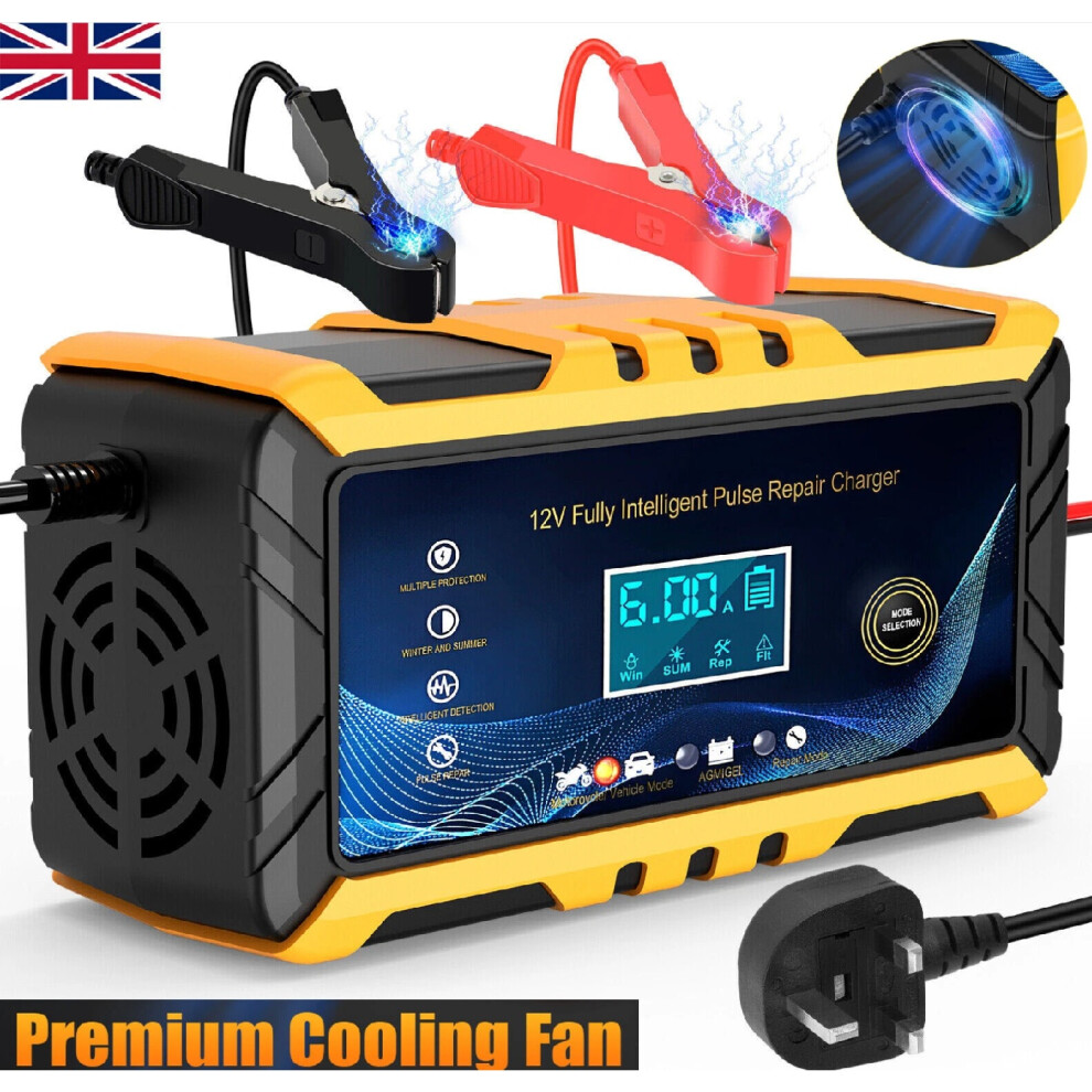 Car Battery Charger Maintainer With Pulse Repair 742406936551