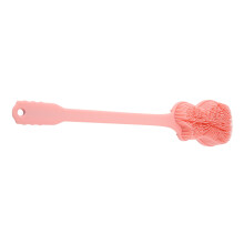 Gitarre-förmige Silikon-Badebürste mit langem Griff & Doppelter Seite Pink