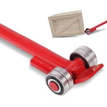 Heavy Duty Pry Bar with Wheels, 5ft Seamless Steel Handle, 11000 lbs Capacity, Double Bearings