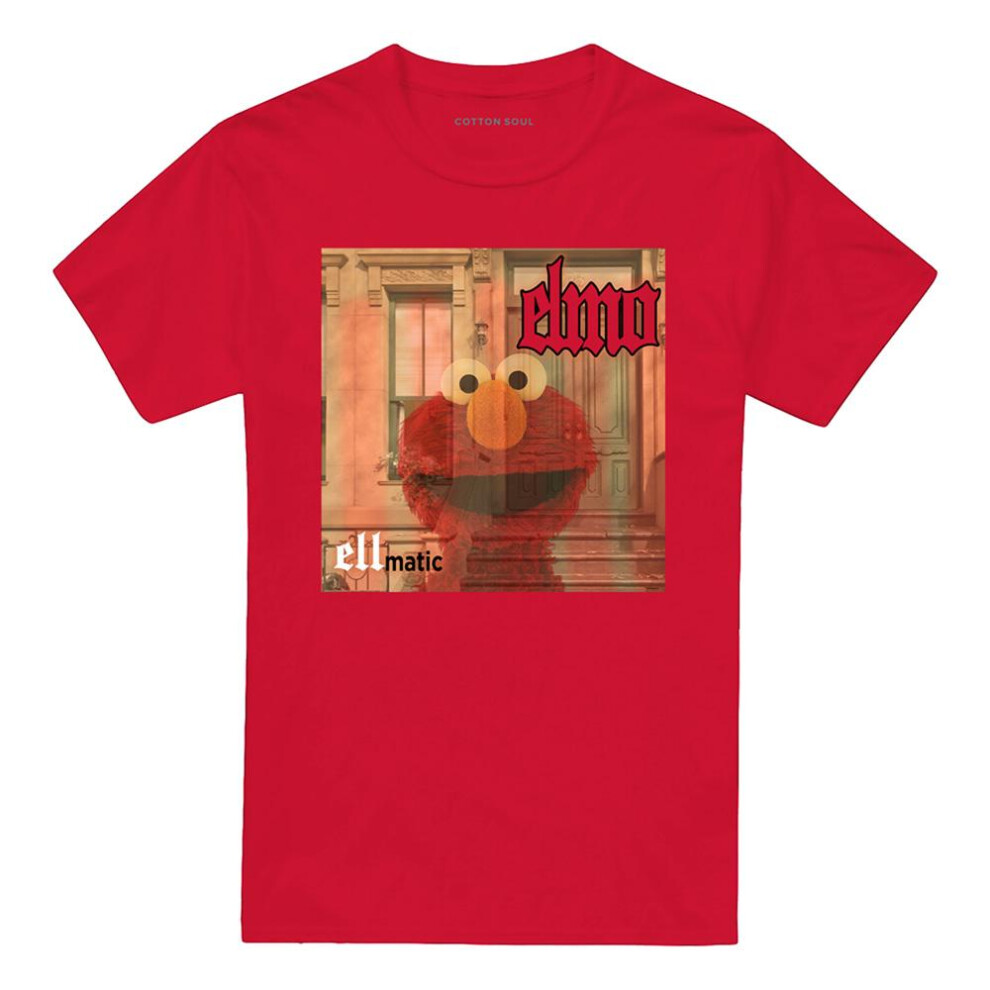 Sesame Street (4Xl, ) Unisex Adult Ellmatic T-Shirt Red