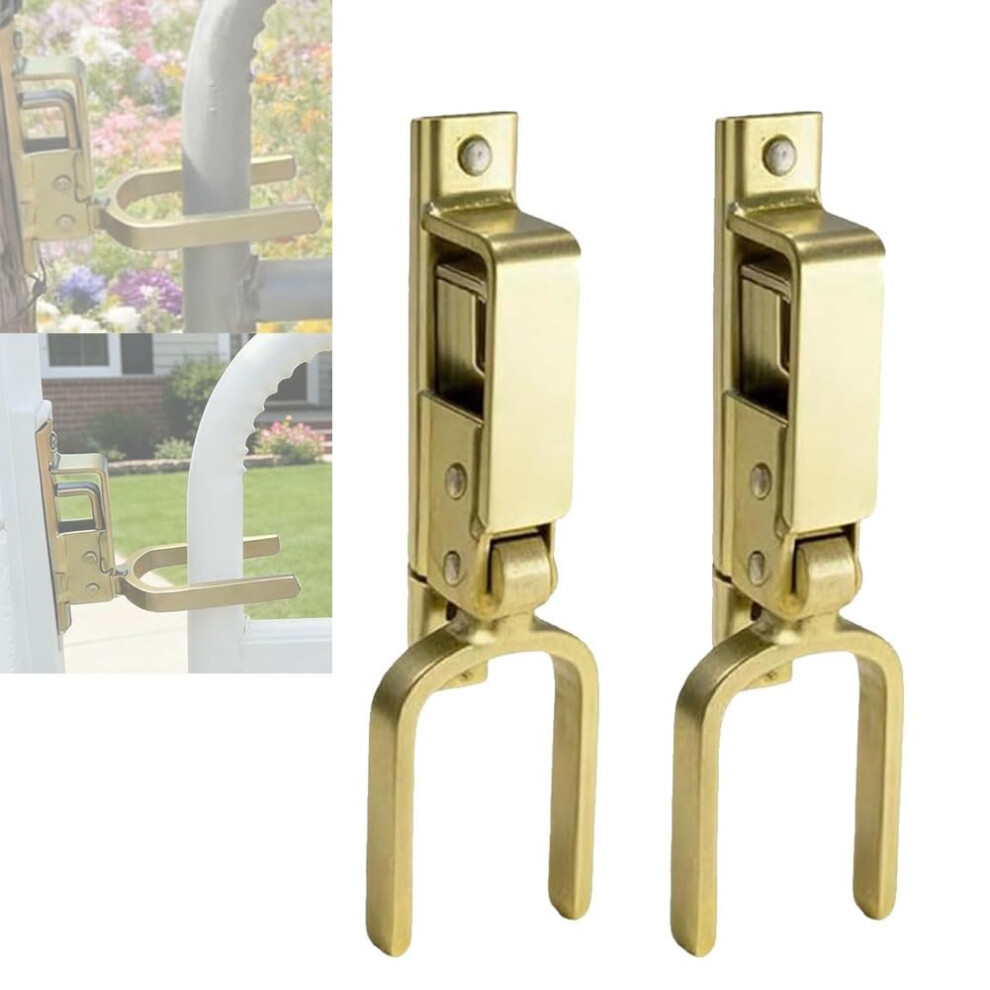 Automatic Farm Gate Latch 2Pcs Rustresistant Steel Onehand Spring Lock For Livestock 9771547226062