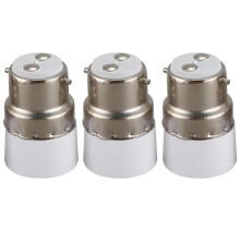 3X B22 to E14 Screw LED Light Bulb Socket Adapter Converter