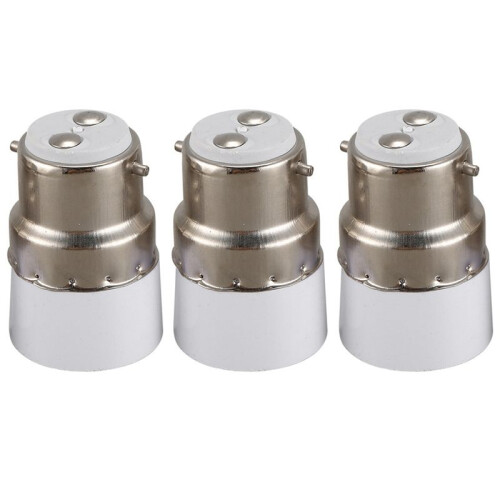 3X B22 to E14 Screw LED Light Bulb Socket Adapter Converter