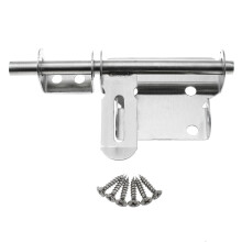 4 Inch Stainless Steel Gate Latch Heavy Duty Weatherproof Sliding Bolt Lock for Outdoor Doors