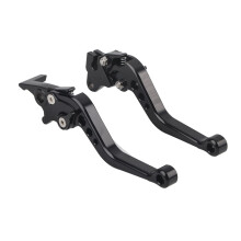 Motorcycle Brake and Clutch Levers CNC Aluminum SixPosition Adjustable Handlebar Control Set Black