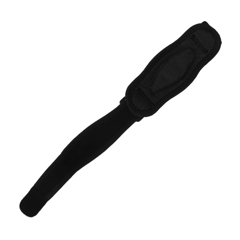Black Adjustable Tennis & Golfers Elbow Brace, Nylon Support Strap,