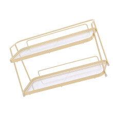 2-Tier Bath Organizer Cream-Yellow 7.7x13.4x5.9in