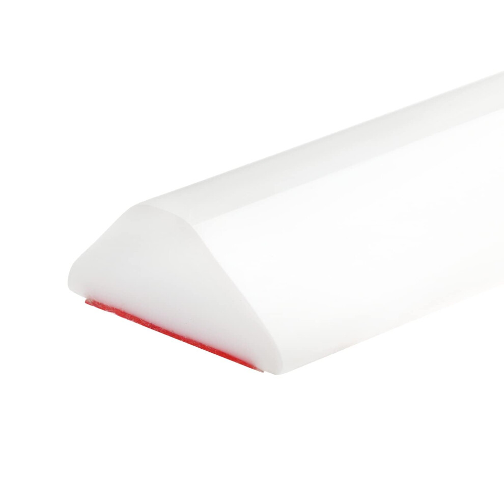 39 Inch Collapsible Shower Water Dam Threshold, Silicone Barrier For Wet Dry Separation, Adhesive, White 9169991249148